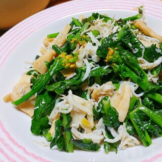 春爛漫　かき菜とタケノコの炒め物